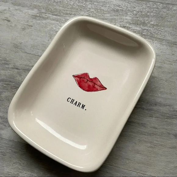 Ceramic Dish Storage Makeup Artisan Collection Home Decor CHARM. Dish Rae Dunn - Picture 3 of 7